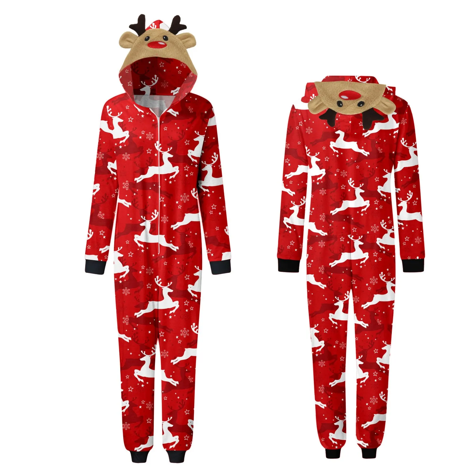 Christmas pajamas Reindeer Pattern Onesie